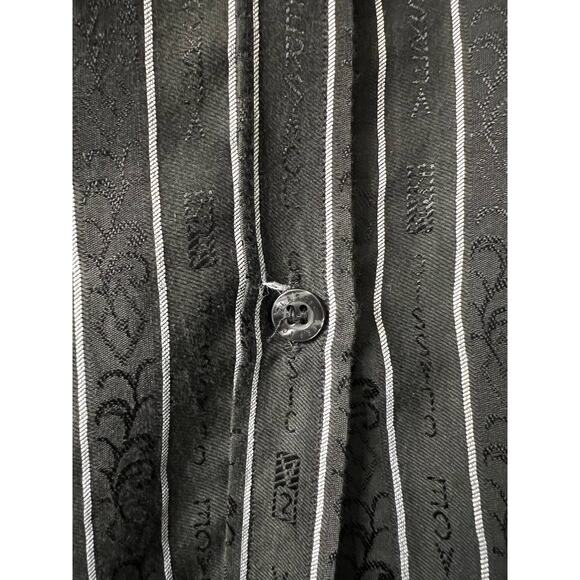 Versace Classic V2 Womens Vintage 90s Striped Logo Button Down Shirt - Picture 4 of 10